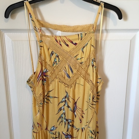Roxy Yellow Floral Midi Dress - Picture 5 of 8